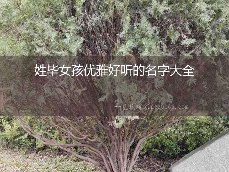 姓畢女孩優雅好聽的名字大全