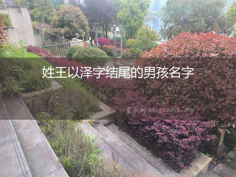 姓王以澤字結尾的男孩名字