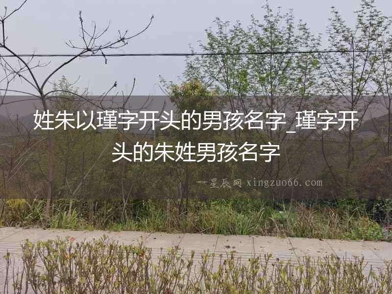 姓朱以瑾字開(kāi)頭的男孩名字_瑾字開(kāi)頭的朱姓男孩名字