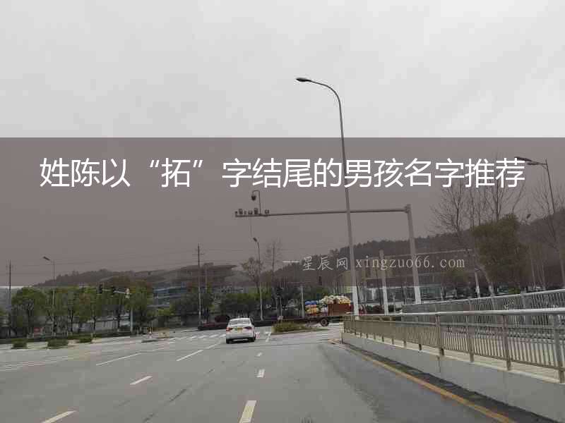 姓陳以“拓”字結尾的男孩名字推薦