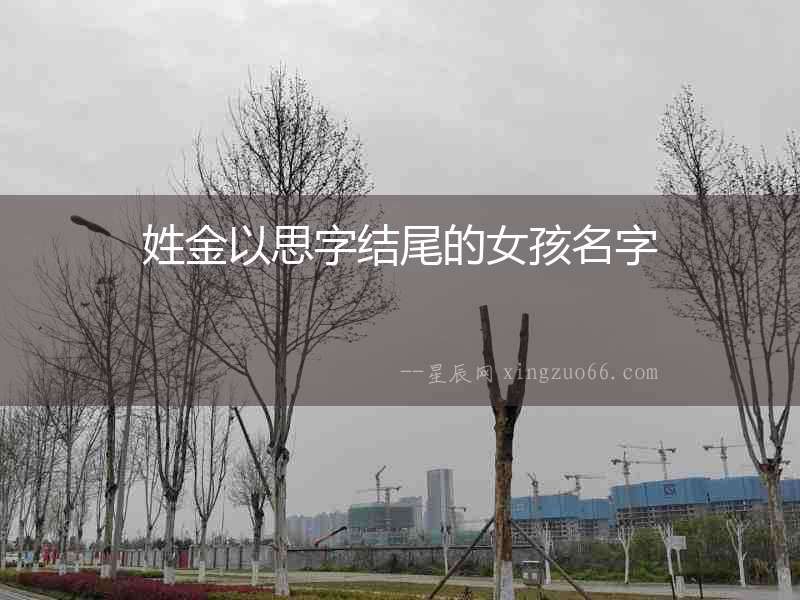 姓金以思字結(jié)尾的女孩名字