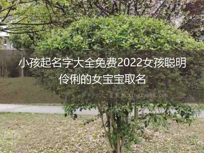 小孩起名字大全免費2022女孩聰明伶俐的女寶寶取名