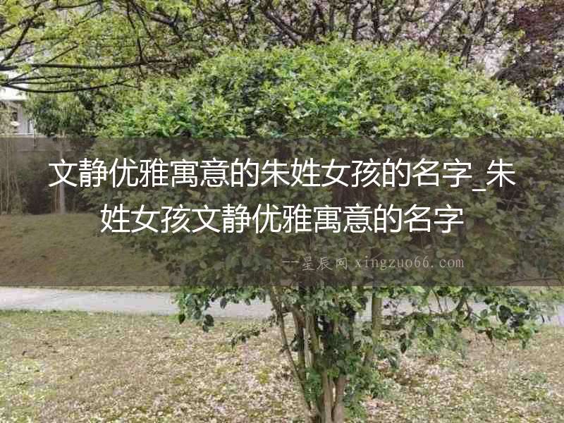 文靜優雅寓意的朱姓女孩的名字_朱姓女孩文靜優雅寓意的名字