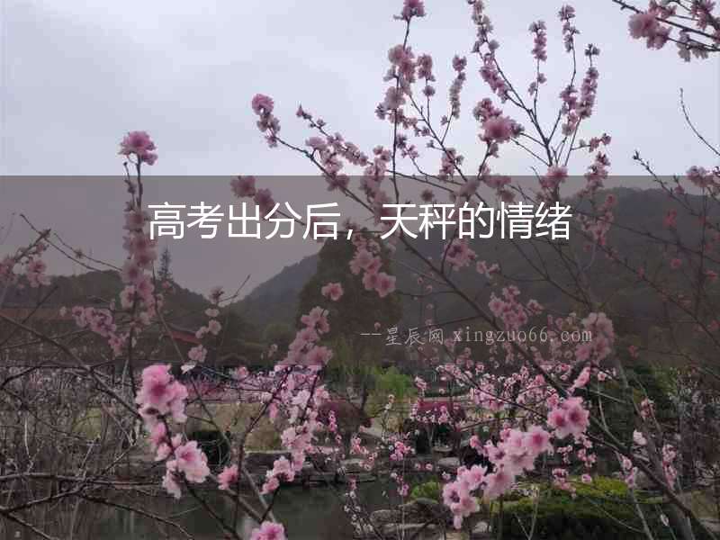 高考出分后，天秤的情緒