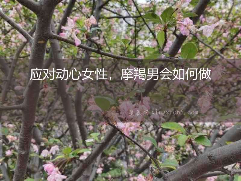 應對動心女性，摩羯男會如何做