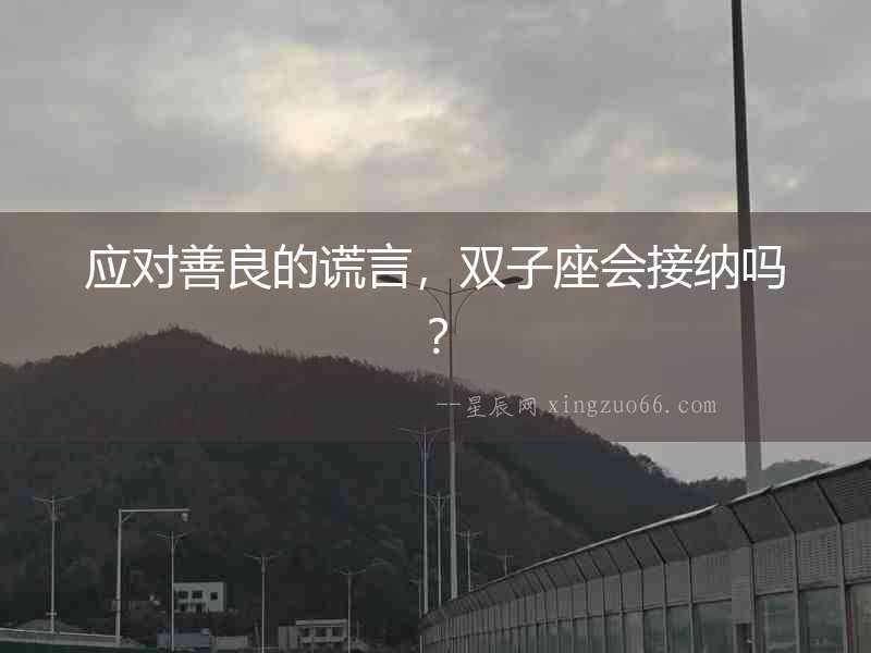 應對善良的謊言，雙子座會接納嗎？