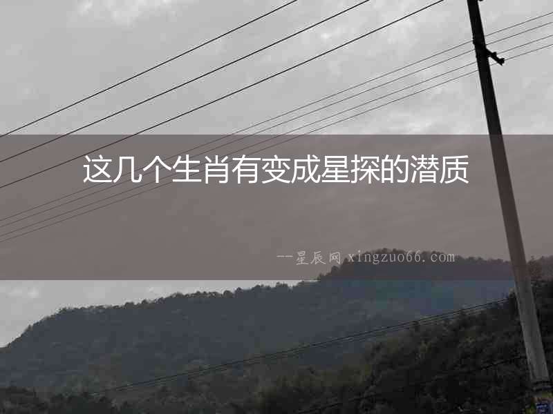 這幾個生肖有變成星探的潛質