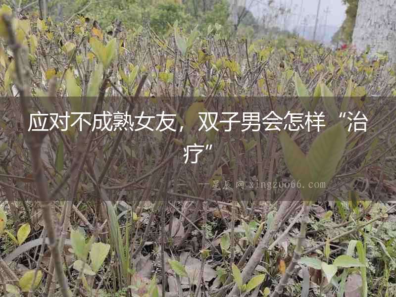 應對不成熟女友，雙子男會怎樣“治療”