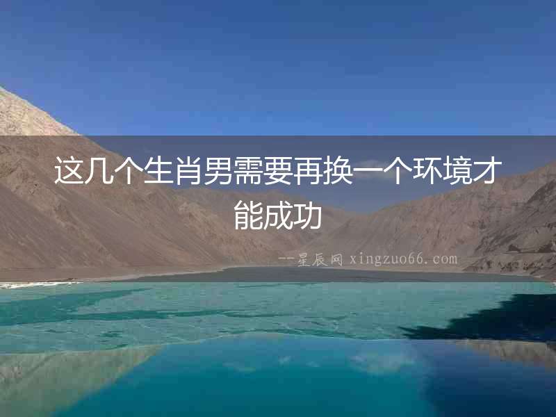 這幾個(gè)生肖男需要再換一個(gè)環(huán)境才能成功