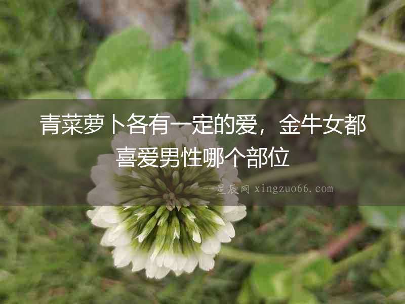 青菜蘿卜各有一定的愛，金牛女都喜愛男性哪個部位
