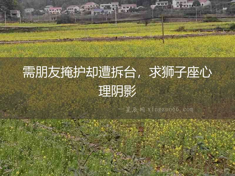 需朋友掩護卻遭拆臺，求獅子座心理陰影