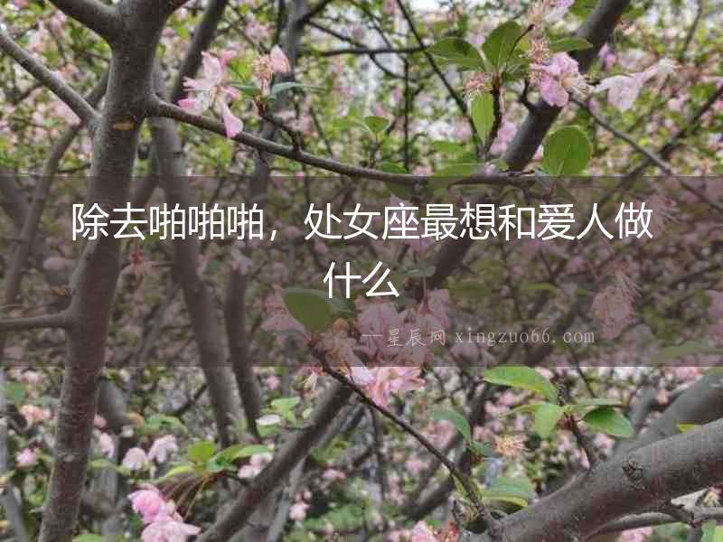 除去啪啪啪，處女座最想和愛人做什么