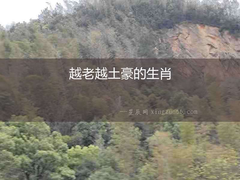 越老越土豪的生肖