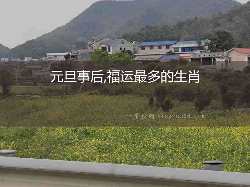 元旦事后,福運(yùn)最多的生肖