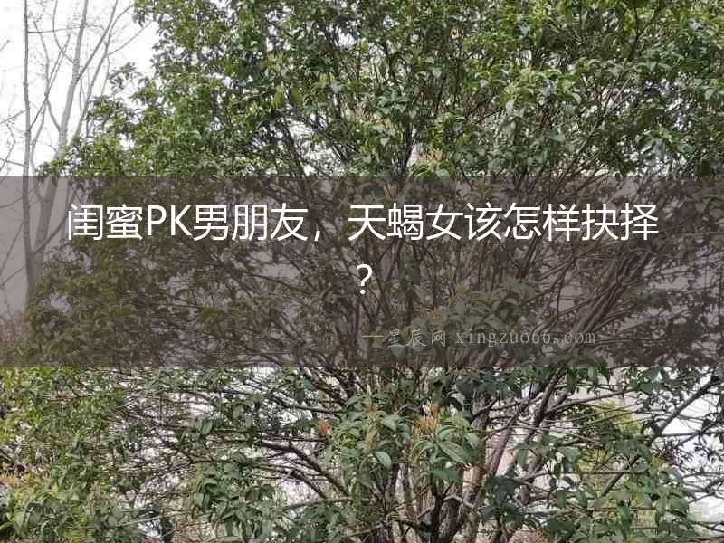 閨蜜PK男朋友，天蝎女該怎樣抉擇？