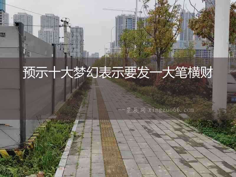 預示十大夢幻表示要發(fā)一大筆橫財