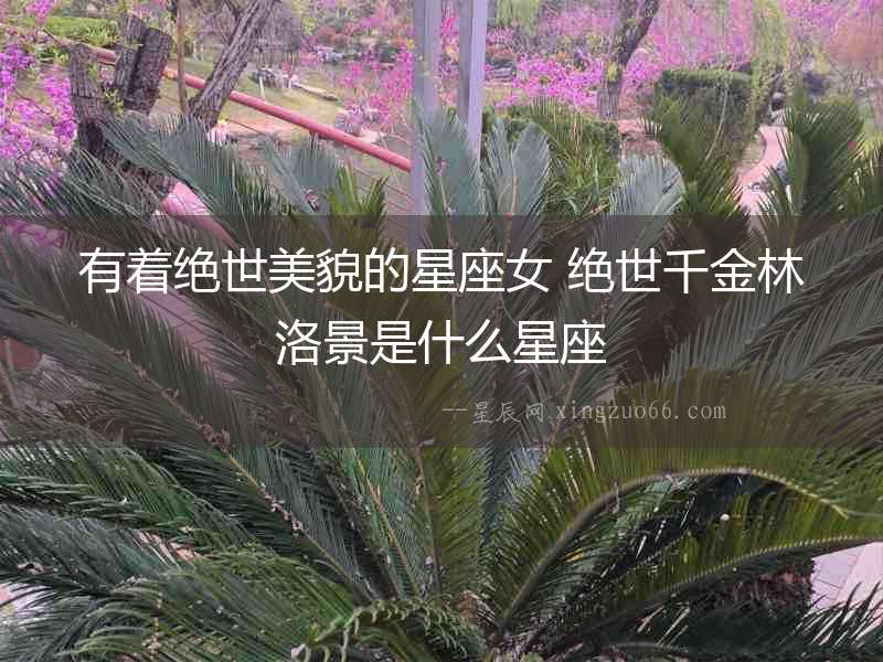 有著絕世美貌的星座女 絕世千金林洛景是什么星座