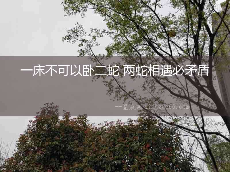 一床不可以臥二蛇 兩蛇相遇必矛盾