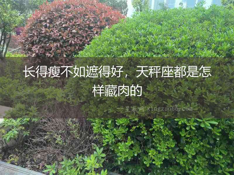 長得瘦不如遮得好，天秤座都是怎樣藏肉的
