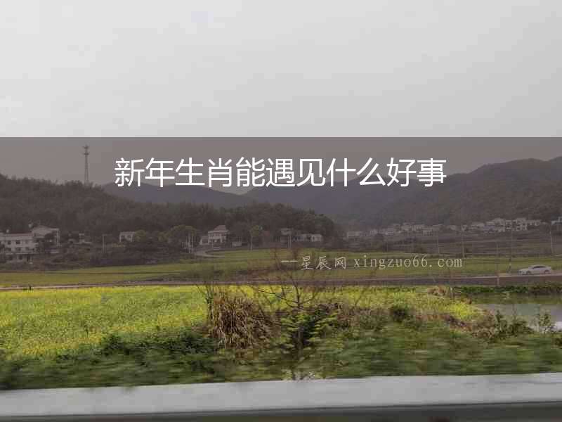 新年生肖能遇見什么好事