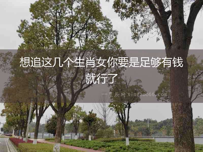 想追這幾個(gè)生肖女你要是足夠有錢就行了