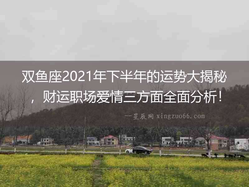 雙魚座2021年下半年的運(yùn)勢大揭秘，財(cái)運(yùn)職場愛情三方面全面分析！