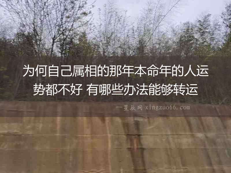 為何自己屬相的那年本命年的人運(yùn)勢都不好 有哪些辦法能夠轉(zhuǎn)運(yùn)
