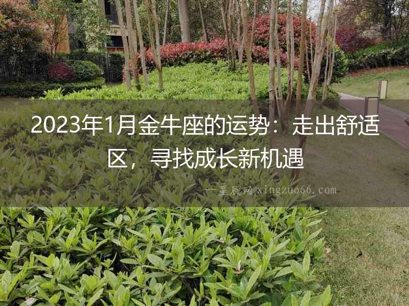 2023年1月金牛座的運勢：走出舒適區(qū)，尋找成長新機遇