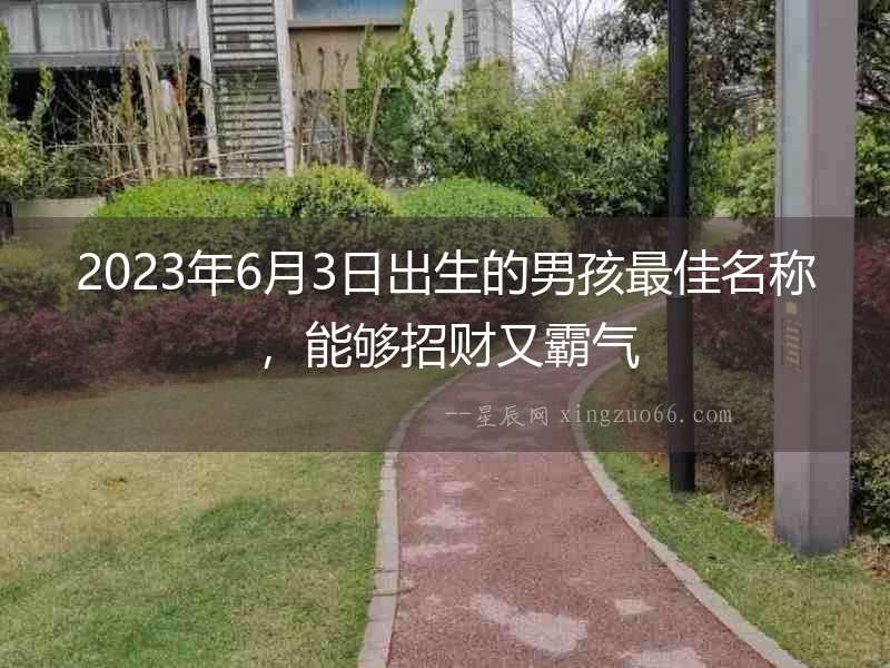 2023年6月3日出生的男孩最佳名稱，能夠招財又霸氣