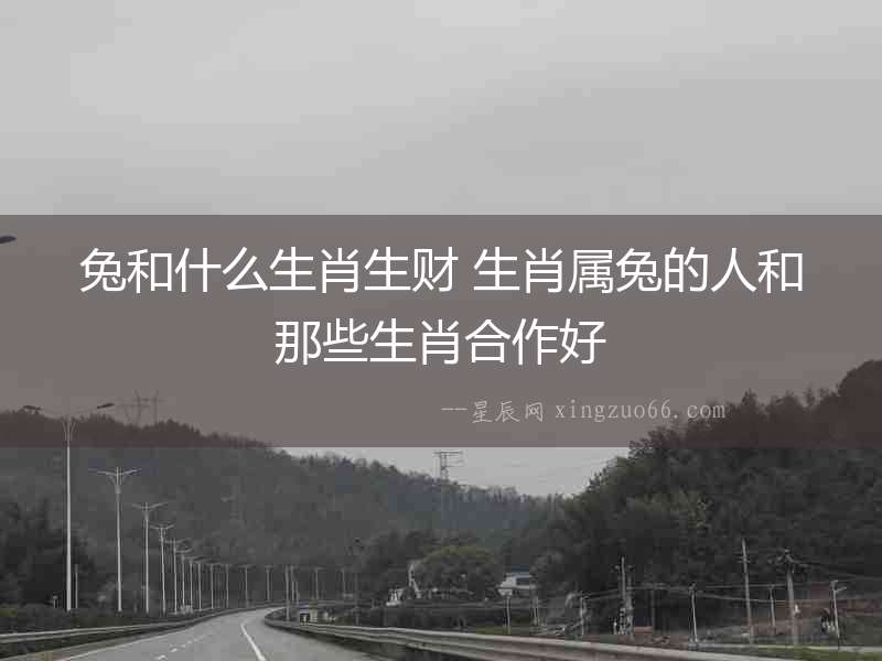 兔和什么生肖生財(cái) 生肖屬兔的人和那些生肖合作好