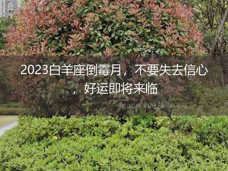 2023白羊座倒霉月，不要失去信心，好運即將來臨
