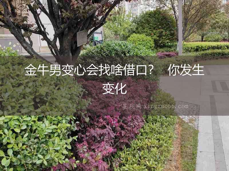 金牛男變心會找啥借口？  你發生變化