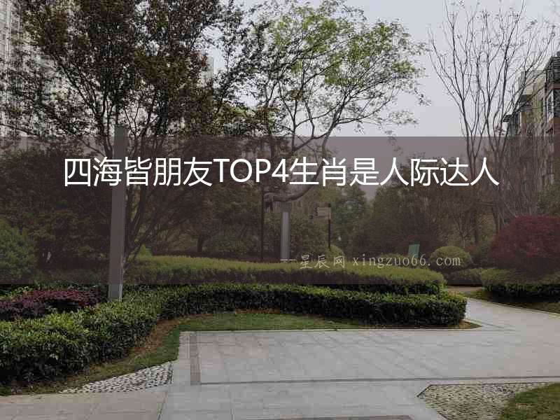 四海皆朋友TOP4生肖是人際達(dá)人