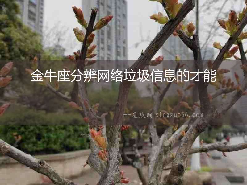 金牛座分辨網(wǎng)絡(luò)垃圾信息的才能