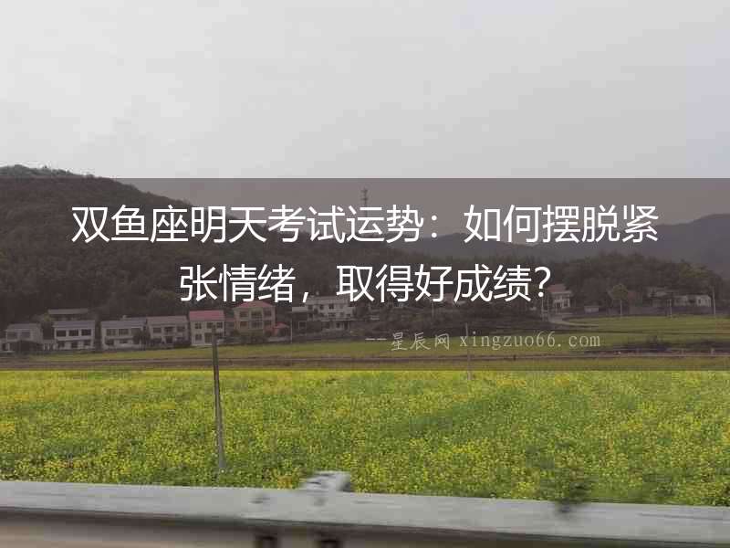 雙魚座明天考試運勢：如何擺脫緊張情緒，取得好成績？