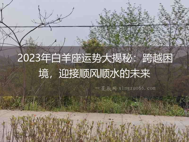 2023年白羊座運(yùn)勢(shì)大揭秘:跨越困境,迎接順風(fēng)順?biāo)奈磥? alt=
