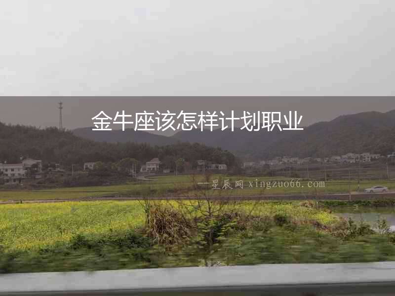 金牛座該怎樣計劃職業