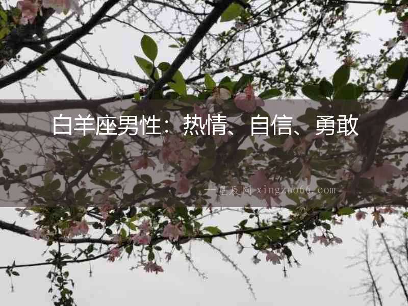 白羊座男性：熱情、自信、勇敢