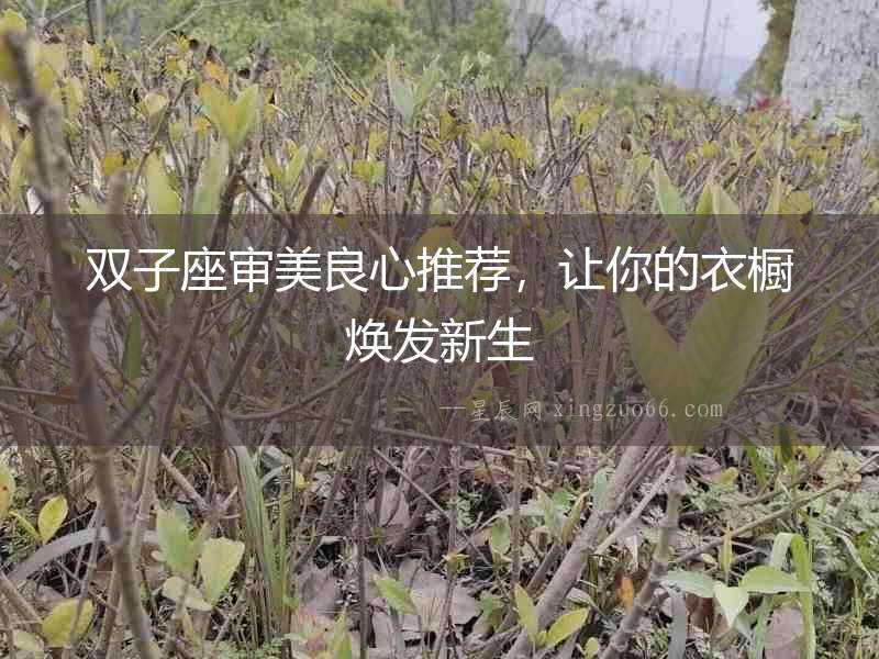 雙子座審美良心推薦，讓你的衣櫥煥發新生
