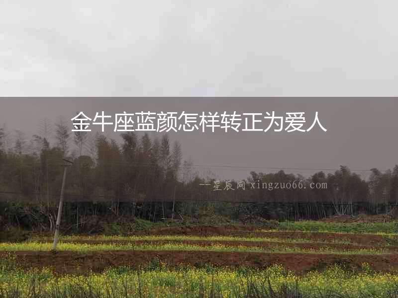 金牛座藍(lán)顏怎樣轉(zhuǎn)正為愛(ài)人