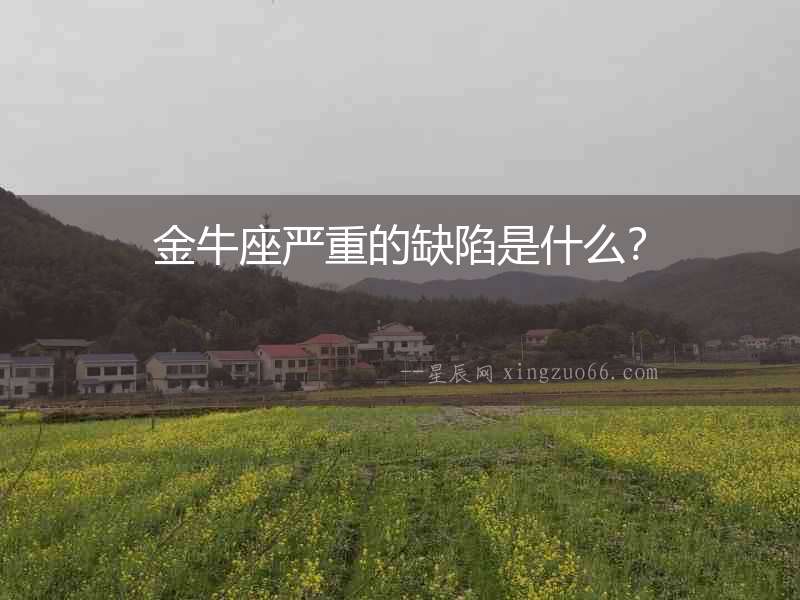 金牛座嚴(yán)重的缺陷是什么？