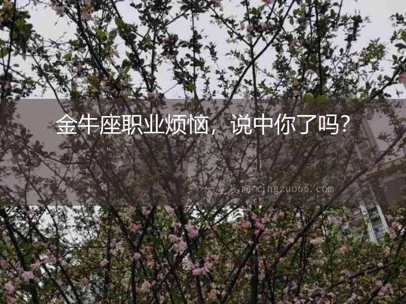 金牛座職業煩惱，說中你了嗎？