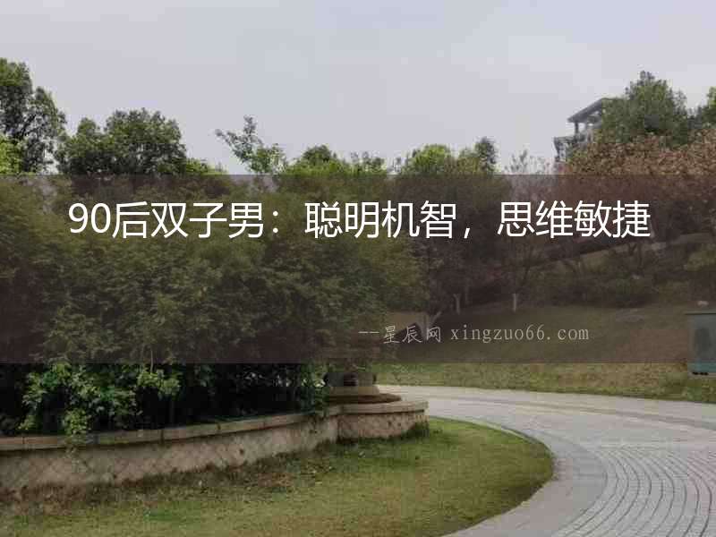 90后雙子男：聰明機智，思維敏捷