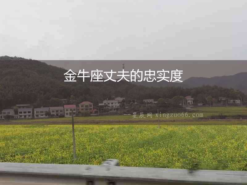 金牛座丈夫的忠實度