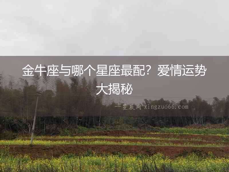 金牛座與哪個星座最配？愛情運勢大揭秘