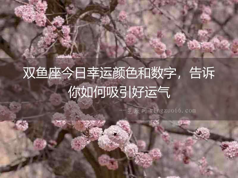 雙魚座今日幸運顏色和數字，告訴你如何吸引好運氣
