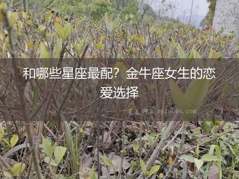 和哪些星座最配？金牛座女生的戀愛選擇