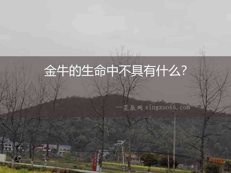 金牛的生命中不具有什么？