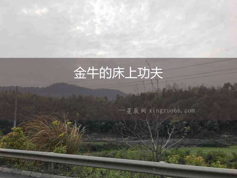 金牛的床上功夫