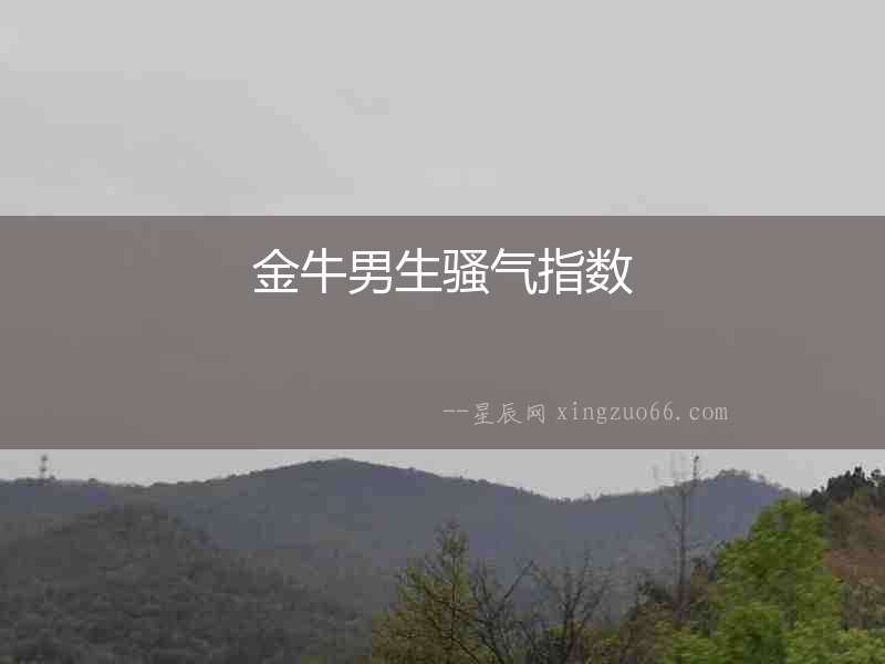 金牛男生騷氣指數(shù)